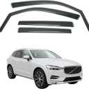 in-Channel Car Window Rain Guard Compatible with Volvo XC60 (MK2, 2018-present) 4pcs, Taiwan Made Precise & Transparent Car Wind Deflectors No Water Leakage Visors