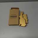 FESTGLOX Wood Bunny Decor, Gold Bunny Figurines Set of 2, Easter Rabbit Statues for Modern Home Decor, Decorative Rabbits for Spring Farmhouse, Mantel Shelf Table Centerpiece, Gift 2 Pack