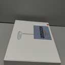 Hair Dryer Stand with 360 Rotating Head, Hands Free, Large Hook,Heavy Duty Base, Adjustable Height, TPU Padded Clip, Aluminum Alloy Holder for Home or Salon (White)