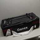 Gonex Rolling Duffle Bag with Wheels, 70L Water Repellent Wheeled Travel Duffel Luggage with Rollers 25 inch, Black