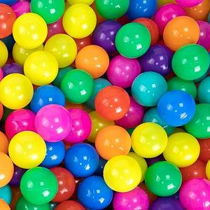 Markdang 100PCS Ball Pit Balls 8 Colors Plastic 2.1-2.2" Crush Proof Playpen Balls with Zip Storage Bag, Phthalate & Bpa Free for Babies Crawl Tunnel, Ball Pit & Trampoline