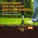 Weed Puller Tool, Gardening Stand-Up Weeder Puller with Ergonomic 39" Long Handle and 4 High-Strength Stainless Steel Claws, Easily Weeds Without Bending, Pulling, or KneelingBlack