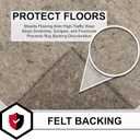 Mohawk Home Felt Rug Pad 7' 6" x 10' - 1/4 Inch Thick Cushion for Area Rugs, Protective Underlay for Hardwood Floors, Comfort and Insulation Felt Only Pad