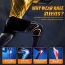 Copper Knee Braces for Men and Women (2 pack) -Knee Supports Copper Compression Knee Sleeve for Knee Pain, Arthritis, Running,Sports and Recovery Support (Large)