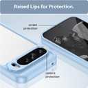 for Google Pixel 9 Pro XL Case: Clear Unisex Shockproof Flexible TPU Slim Fit Transparent Protective Phone Crystal Clear for Pixel 9 Pro XL Case Cover(Blue)