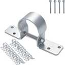 2-3/8" Steel to Wood Fence Brackets, Galvanized Pipe Grip Tie, Wood Fence Bracket for Metal Posts, Steel Adapter for Home Improvement 24 Pack