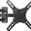 HUANUO Single TV Monitor Wall Mount Bracket for 17 to 34 Inch Screens, Holds up to 44 lbs, Full Motion Wall Mount Monitor with Articulating Arms, Swivel, Rotation, Tilt, Max VESA 200x200