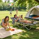 Ouwxim Folding Camping Cot-with Cushion and Pillow,Sleeping Cots for Adults