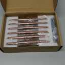 Goo-Ki Vintage Retro Antique Brass Zinc Alloy Cabinet Handles - 5.03''(128mm) Hole Center Affordable Luxury Cabinet Pull Hardware for Bedroom, Kitchen, 6 Pack