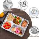 GOLDEN KEY 3 Pcs Stainless Steel Snack Containers with Lids,Stainless Steel Bento Lunch Box with 5 Compartments,Bento Box for Kids or Adults,Snackle Box Container for School, Home, and Travel (Large)