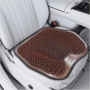 Gel Car Seat Cushion, Cooling Breathable Car Driving Seat Protector Cover, Comfortable Anti-Slip Chair Cushion Pad, Universal Automotive Interior Accessories for Sedan & Office (Coffee)