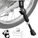 Kickstand for Kids Bike,Upgraded Adjustable Kids Bike Kickstand for 14 16 18 20 22 Inch Kids Bike,Aluminum Alloy Easy Install Universal Rear Kids Bicycle Kick Stand. (black)