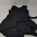 Women Tennis Dress with Shorts Sleeveless U Neck Backless Mini Tank Dress with Built-in Bra 2-Piece Golf Tracksuit XL Black