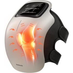 Nekteck Knee Massager, Cordless Knee Massage for Pain Relief with 3 Heating Levels & Vibration Modes, Smart Knee Massage with Heat, Gentle Lights, FSA Eligible Ideal Gifts for Men Women Him Her