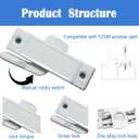 Replacement Sash Lock for F2590 Windows, 2-1/4" Mounting Hole Center Sash Lock with Screws, Window Latch Replacement for Vertical and Horizontal Sliding Windows (White-4Pcs)