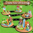 200 PCS Building Blocks, 3D Construction Build Toys, STEM Sensory Building Cubes Gifts for Valentines Day, Easter Basket Stuffers (Multicolor-200PCS)