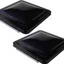 2 Packs 14 Inch RV Roof Vent Cover Universal Replacement Vent Lid Black for Camper Trailer Motorhome (Black 2-Pack)