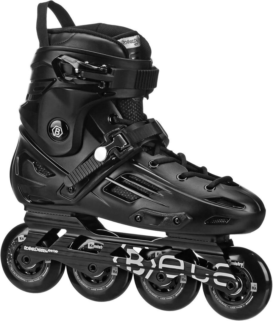 Roller Derby Elite Beta Inline Skates (7, Black)