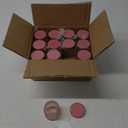 2oz Glass Jars 24 Pack, Hoa Kinh Mini Round Pink Frosted Glass Jars with Inner Liners and Pink Lids, Perfect for Storing Lotions, Powders and Ointments