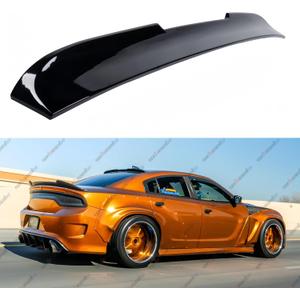 Rear Window Rooftop Spoiler Compatible with 2015-2023 Dodge Charger All Model, V Style Wing Fits for 15-24 GT Pursuit R/T SRT SRT8 SXT Scat Pack SE Enforcer Daytona (Glossy Black)