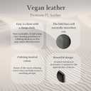 3 x Hand Towel Box Cover Holder by Hirano's BAZAAR - Vegan Leather, Compatible with Kleenex Disposable Paper Hand Towels (Smoky Charcoal)