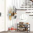 Rotary Coat Rack Stand with 8 Hooks, Bamboo Wood Coat Tree for Clothes/Bags/Hats, Large Coat Rack Freestanding for Entryway (White)