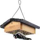 Nature's Way Bird Products CWF2 Cedar Suet Upside-Down Bird Feeder, Black (1 Cake)
