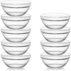Sweejar 4.5 inch Small Glass Bowls Set, 12 oz Prep Bowls for Cooking, Small Bowls for Kitchen, Dessert Bowls for Ice Cream, 9 pack