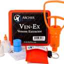 Ven-Ex Snake Bite Kit & Bee Sting Kit Portable Venom Extractor for Humans and Dogs with Tourniquet, Bonus CPR Face Shield, Outdoor First Aid for Hiking, Camping & Backpacking