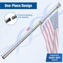 ZMTECH 5FT One Piece Heavy Duty Stainless Steel Flag Pole for Outside House,Flag Pole for Truck,Jeep,Porch,RV,Boat,Wall & Vehicle Use Silver 2 Pack(Without Bracket)