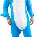 Men's Shark Costume - Shark Onesie for Men: Medium Blue