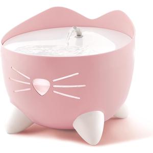Catit PIXI Drinking Fountain  Cat Water Fountain with Triple Filter and Ergonomic Drinking Options, Pink (2)