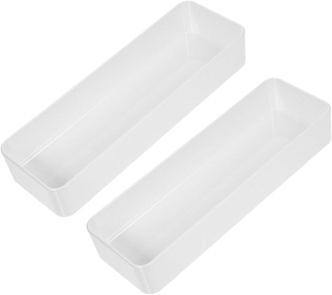 2pcs Cutlery Organizer for Utensil Storage Kitchen Divider Box Material for Spoons Forks Knives and Chopsticks