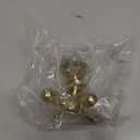 Westbrass Cross Handle Angle Stop Shut Off Valve, 1/2" IPS Inlet with 3/8" Compression Outlet, Polished Brass, D103X-03