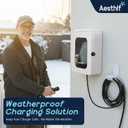 Outdoor EV Charger Enclosure Protect Lock Box for Tesla,Chargepoint & Home Charger,Visible,Anti-UV, White
