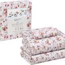 RUVANTI 100% Cotton Twin XL Sheet Sets, 3 Pieces, Soft & Breathable Percale Weave Bedding, Deep Pocket 16", Hotel Standard, Crisp Cool Feel, Durable, Perfect Size Floral Sheets, Bouquet