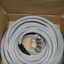 3/8" Pressure Washer Hose 50FT 4800 PSI, Kink Resistant Steel Braided Layer & NonMarking Rubber for Hot/Cold Water, High Power Washer Hose With 3/8 Inch Quick Connect & M22 Fitting, Gray