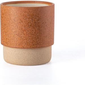 Self Watering Plant Pot: 6 Inch Ceramic Planter with Drainage Hole & Water Storage Plus - Flower Pot for Indoor & Outdoor Plants (Terracotta, Small)