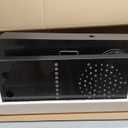 ELLO&ALLO Shower Panel System Tower, LED Rainfall and Mist Head Rain Massage Stainless Steel Bathroom Fixtures with LED Body Jets, Brushed Black