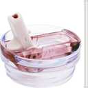 Dreamfocus 14 oz Leak Proof Flip Straw Lid Replacement for Stanley 14 oz Quencher H2.0 and ProTour Tumbler (Rose Quartz)