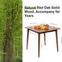 Square Dining Table 31.5“, Solid Wood Kitchen Table for Small Space, Mid-Century Modern Wooden Kitchen Dining Table, 31.5" L x 31.5" W x 29.5" H, Walnut