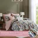 Madison Park King Comforter Set Cotton, Microfiber Reverse, Floral Reversible Comforters King Size Bed, All Season Bedding Comforter, Shams, Pillows, Ophelia, King Multi 8 Piece