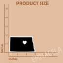 2 x (3PCS) North Dakota State Map with Heart Stickers, US State Stickers - Waterproof Vinyl Decals for Tumblers, Water Bottles, Laptops, Books, Scrapbooks, Great for North Dakota Lovers 3 x 1.8 Inch