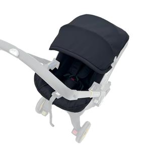 Stroller Accessory Washing Kit Textile Set, Colorful Canopy & Water Resistance Soft Cushion Compatible with DOONA Strollers (Fashion Black)