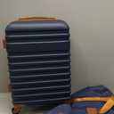 Coolife Suitcase Set 3 Piece Luggage Set Carry On Hardside Luggage with TSA Lock Spinner Wheels (Navy, 3 piece set (DB/TB/20))