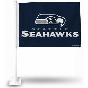 Rico Industries NFL Double Sided Car Flag - 16" x 19" - Strong Pole That Hooks onto Car/Truck/Automobile