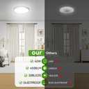 LZHOME 2Pack Led Ceiling Light, 42W 4500LM Ultra-Thin Surface Mount Light Fixtures, 15.8 Inch 3000K/4500K/6000K 3CCT Selectable Flush Mount Ceiling Light for Living Room, Bedroom, Kitchen, 16Inch 2Pack White