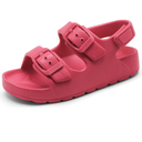 INMINPIN Toddler Boys Girls Buckle Sandals Comfort Open Toe Sandal with Adjustable Back Strap 2 Pack, 8