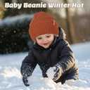 Bebila Baby Beanie Toddler Infant Winter Hats Knit Warm Caps for Boys Girls (6-36 Months, Beige+black+caramel)