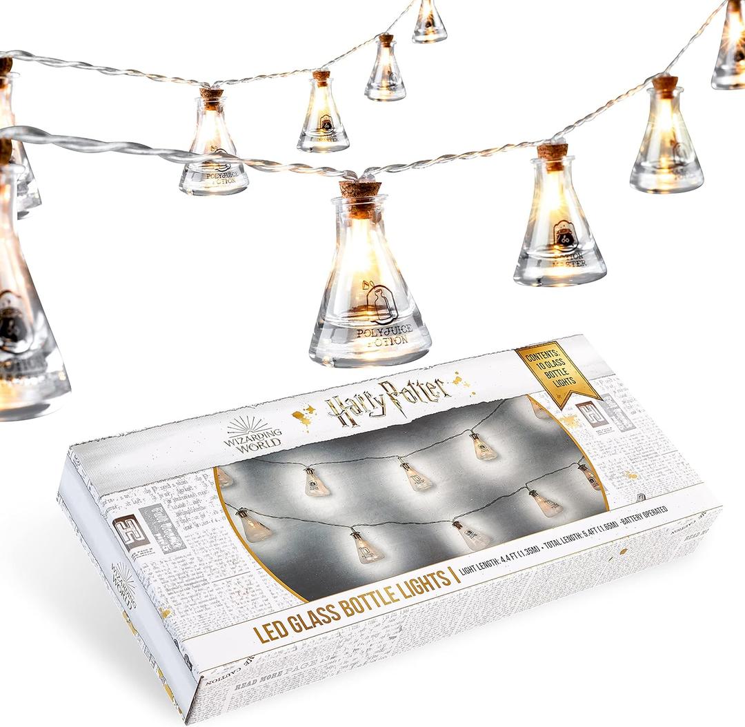 Harry Potter Fairy Lights Potion Bottle Hanging String Lights 10 LED 5ft for Bedroom Dorm Living Room Indoor Decor Gifts for Kids Adults